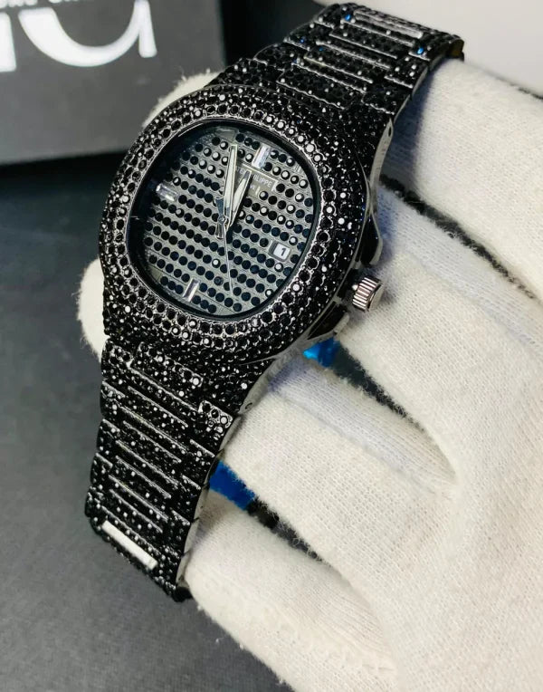 Black Stone Luxury Watch